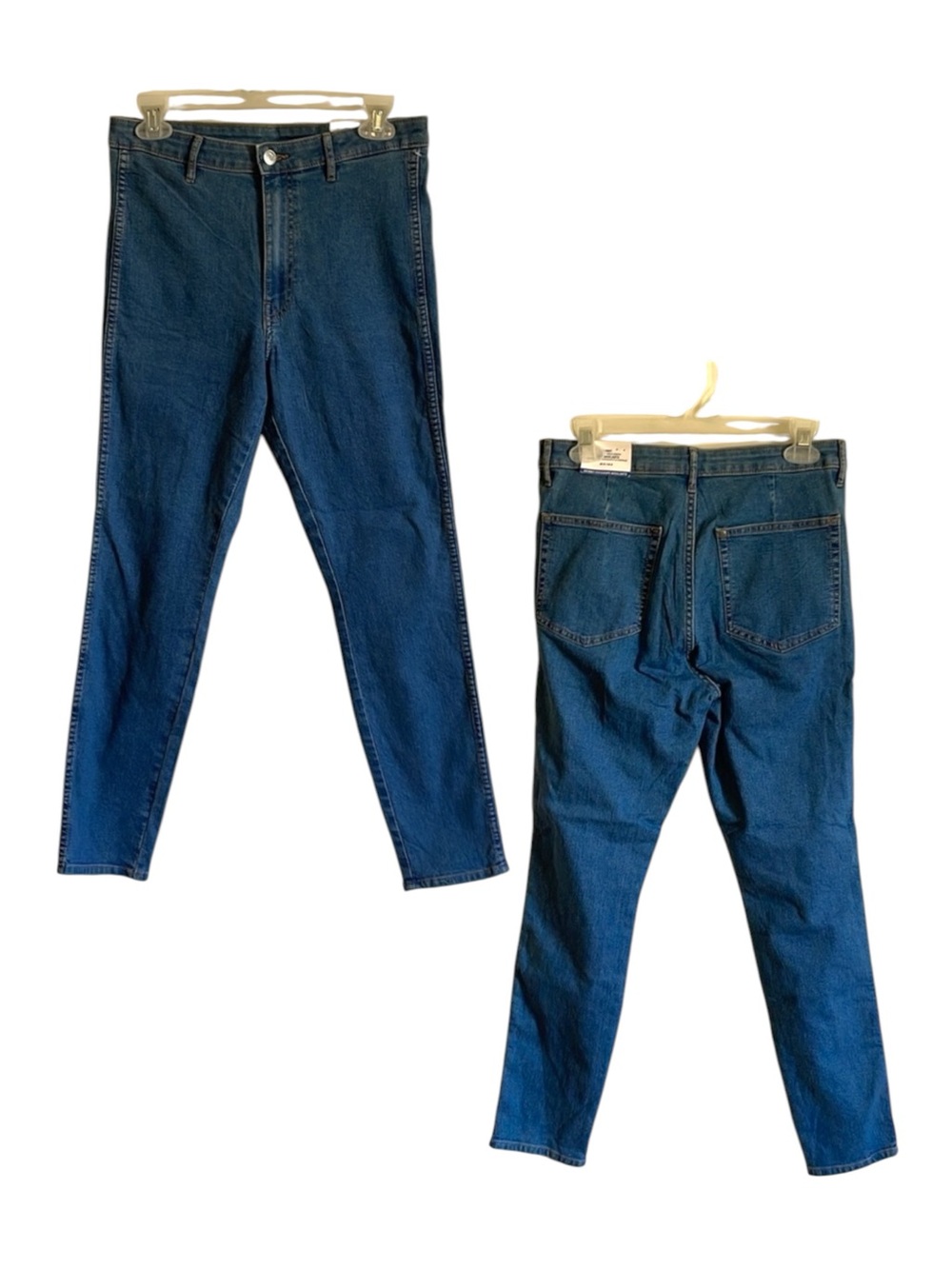 H&M Skinny High Rise Stretch Jeans 8 Blue New Tight Denim Casual Everyday